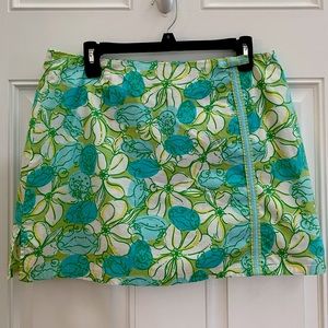 Lilly Pulitzer Womens Blue Green Sea Life Skort 12